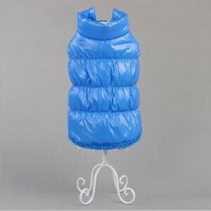 Dog Winter Puffer Jacket Size XL Bleu Warm Pet Coat , Dog Clothes Cozy